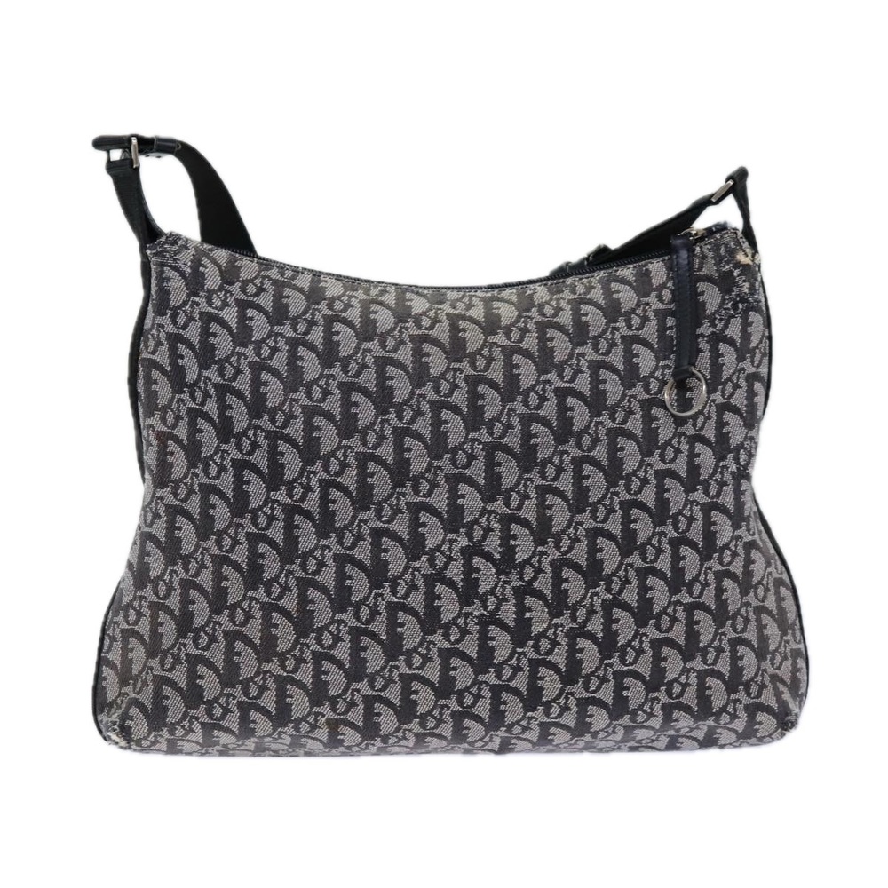 Christian Dior Trotter Canvas Shoulder Bag Black Auth 82279 - Picture 3 of 16